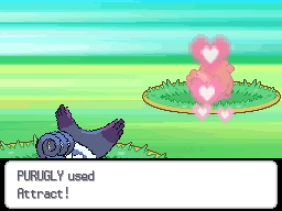 Purugly used attract on Bidoof.