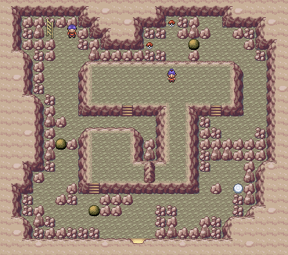 A cave with rocks and stuff.